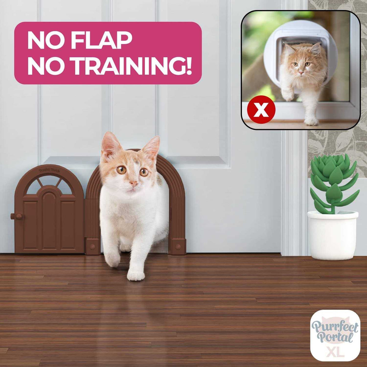 Extra Large No-Flap Cat Door U1361