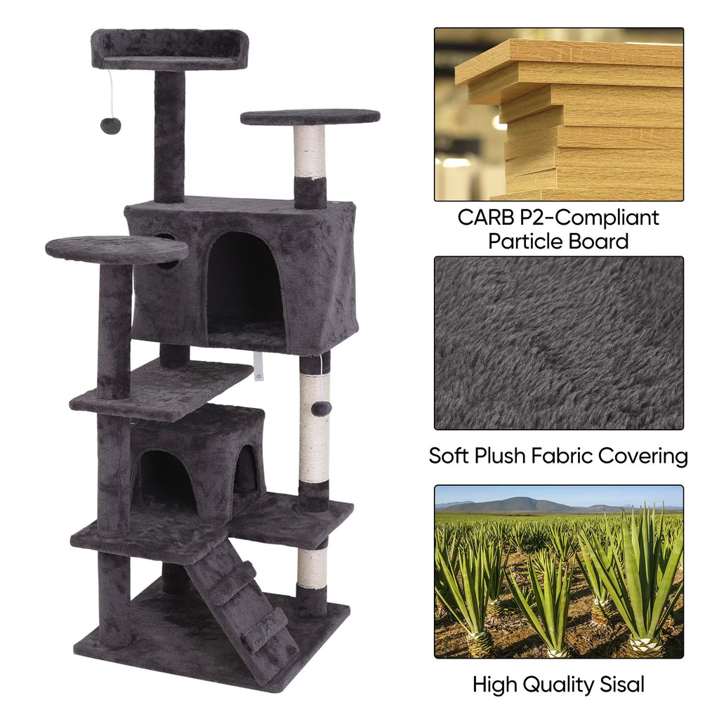 Dark Gray Cat Tree Tower B1757