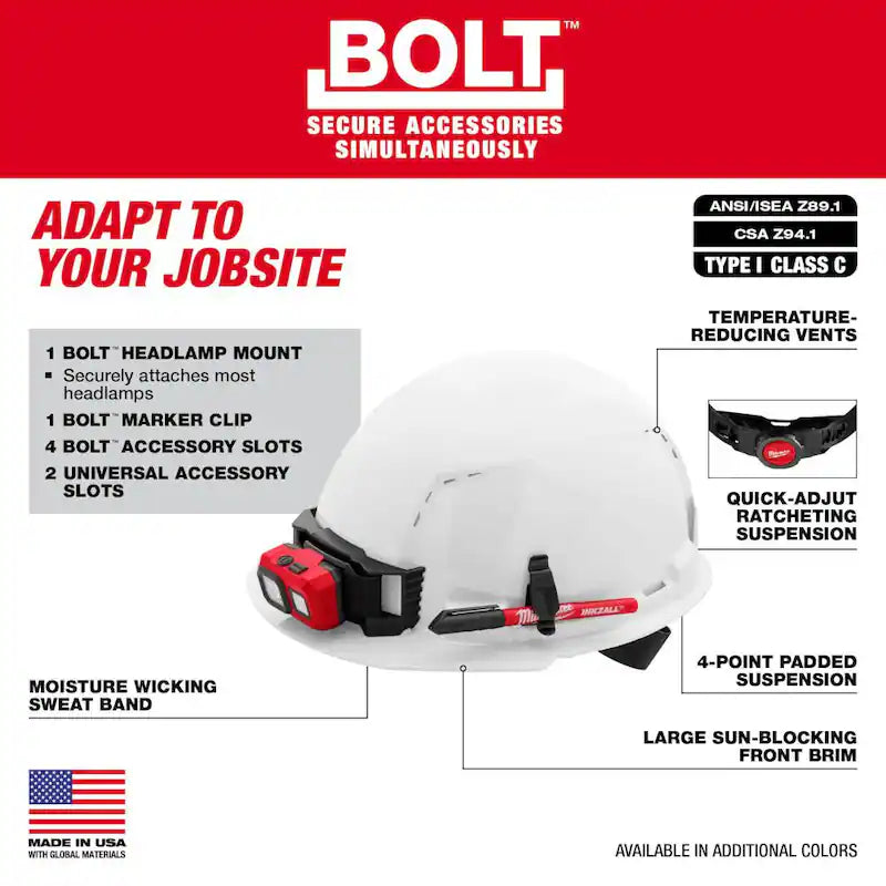 Black Type 1 Class C Vented Hard Hat 5-Pack W1534