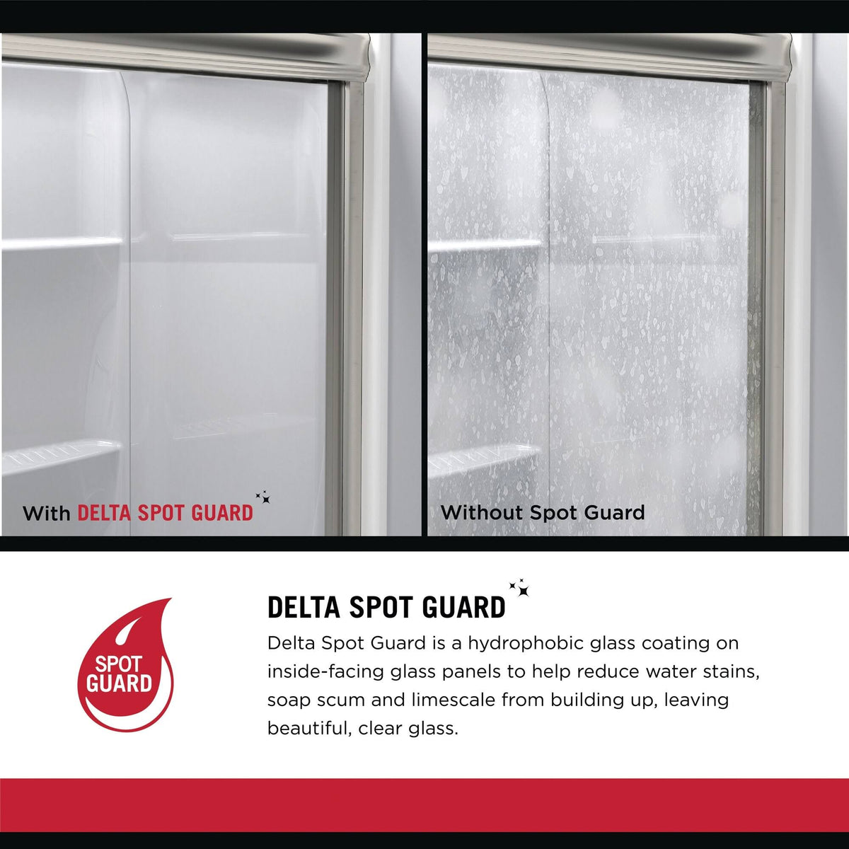 Bronze Sliding Semi Frameless Shower Door J97626
