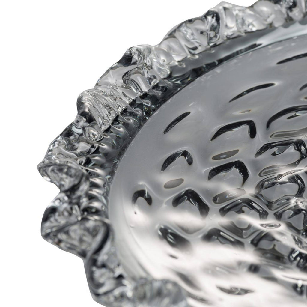 Smoke Gray Decorative Round Glass Plate L44774