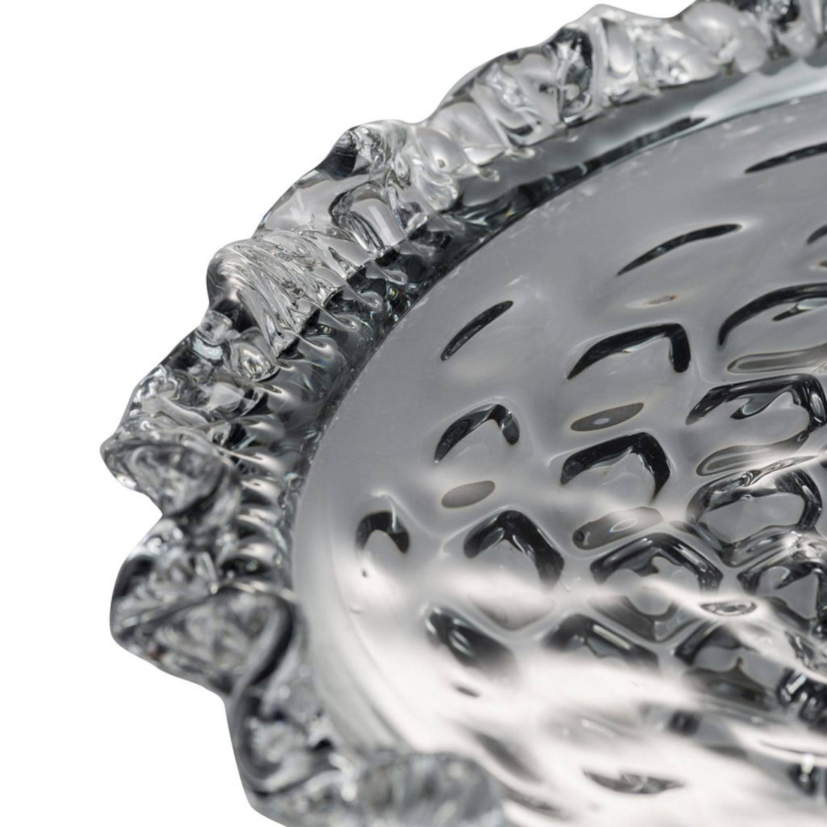 Smoke Gray Decorative Round Glass Plate L44774