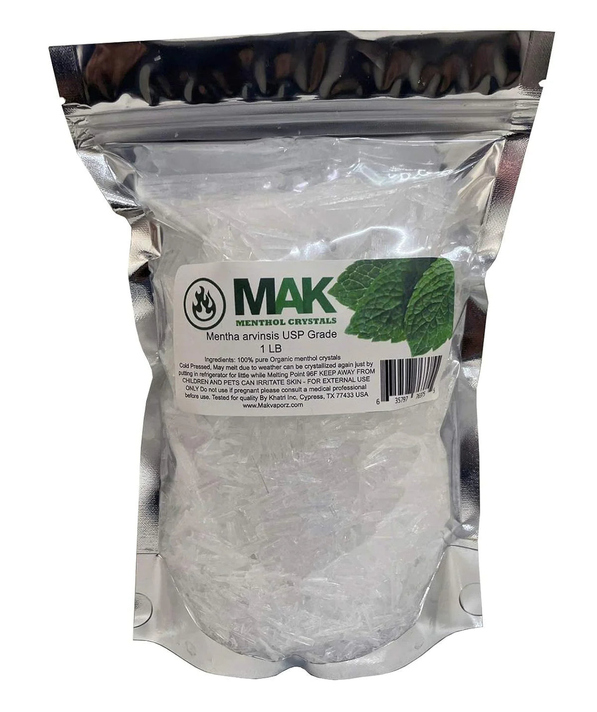 Menthol Crystal 1 LB Organic Natural Mentha Arvensis X435