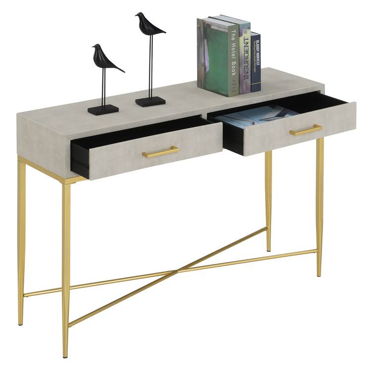 Black Scallop Console Table Y63292