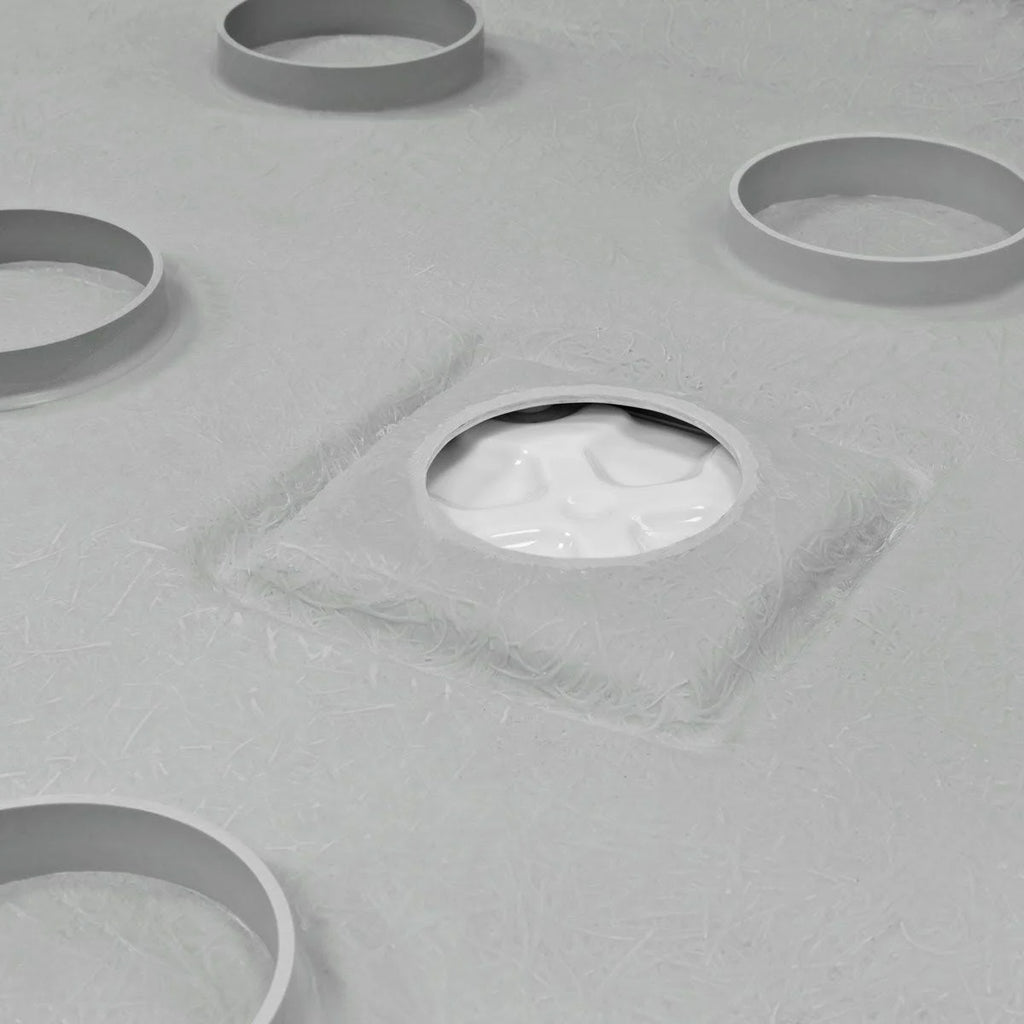60 x 34 Single Double Threshold Shower Base Pan Center Drain White T5676