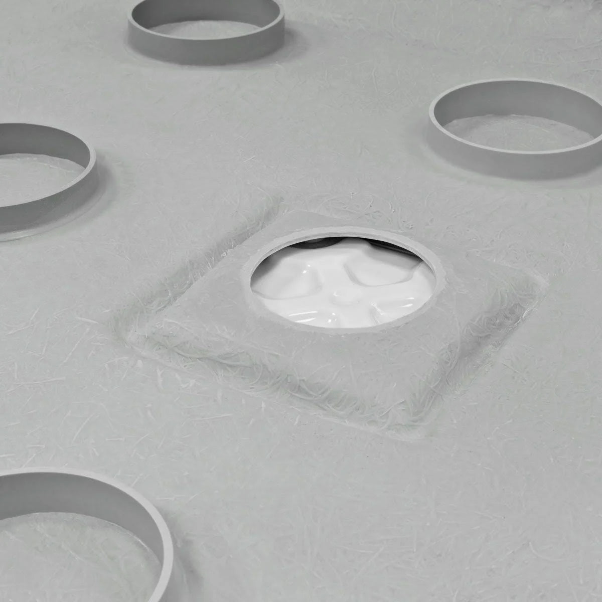 60 x 34 Single Double Threshold Shower Base Pan Center Drain White T5676