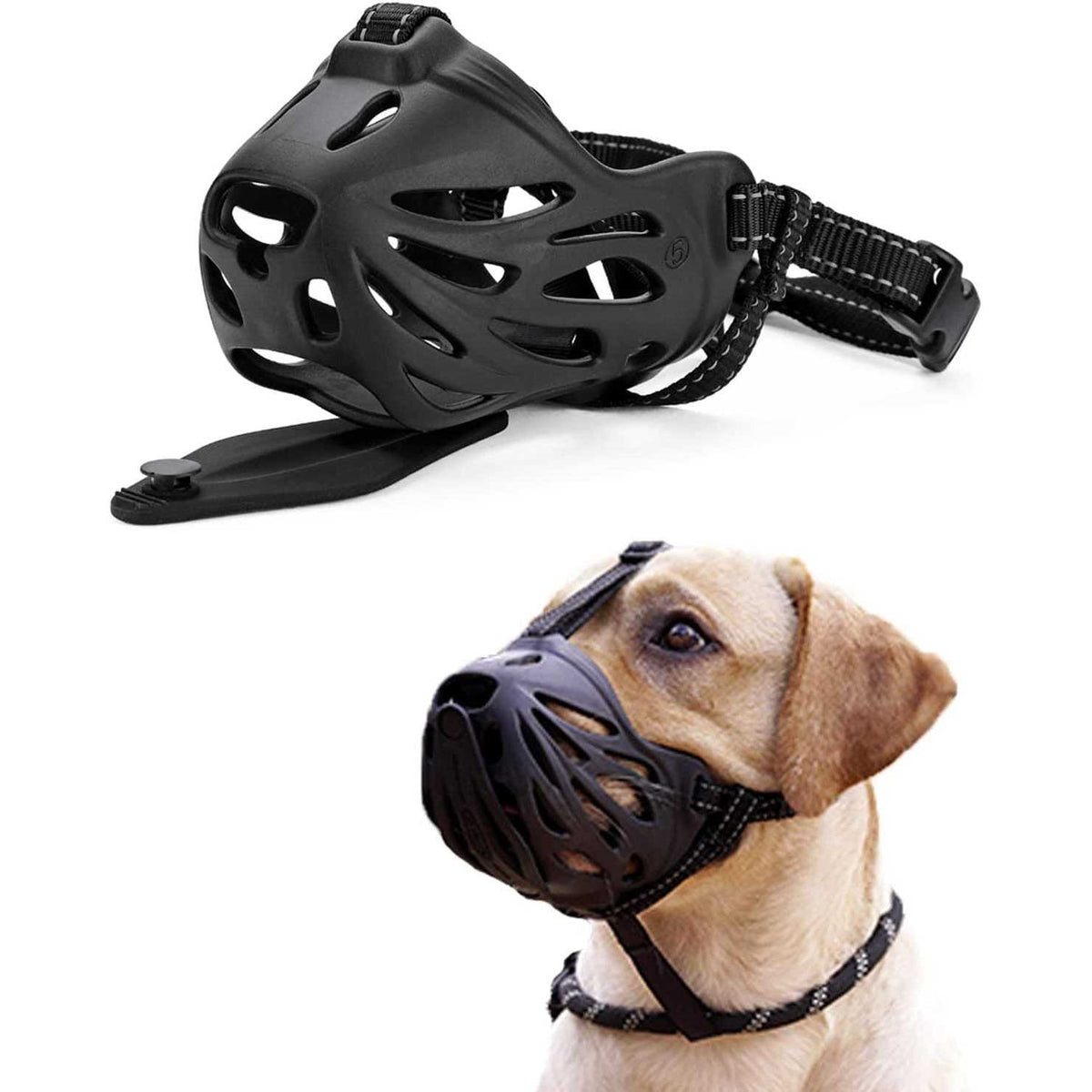 Adjustable Breathable Basket Dog Muzzle J552