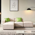 Beige 4 Seat Modular Fabric Sofa H546367