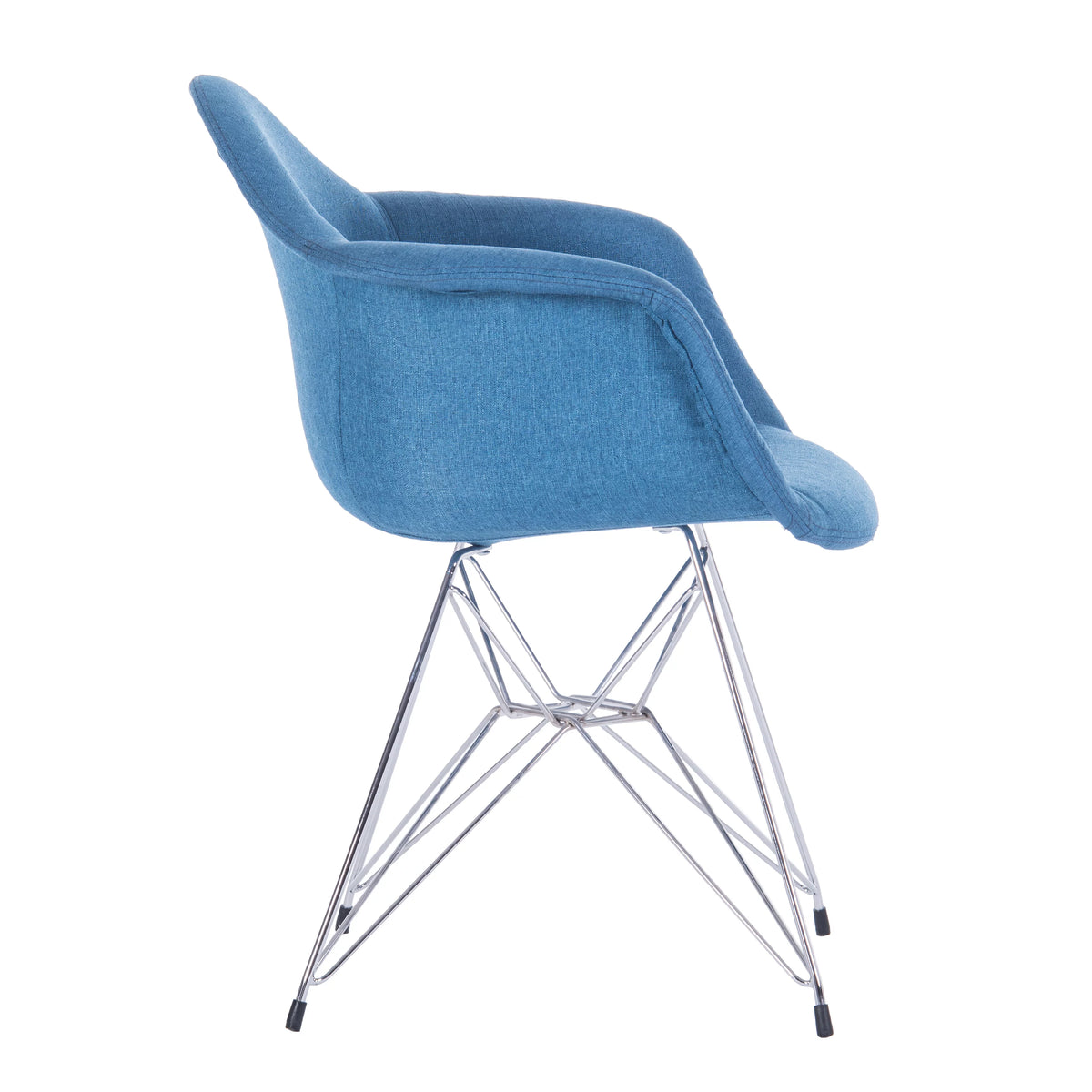 Blue Fabric Upholstered Dining Chairs Set of 2 with Arms T850363