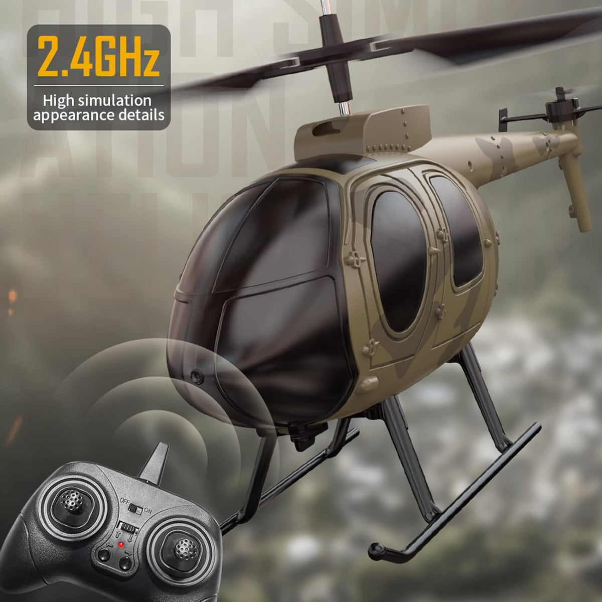 2.4GHz RC Helicopter with 3 Batteries Q1549