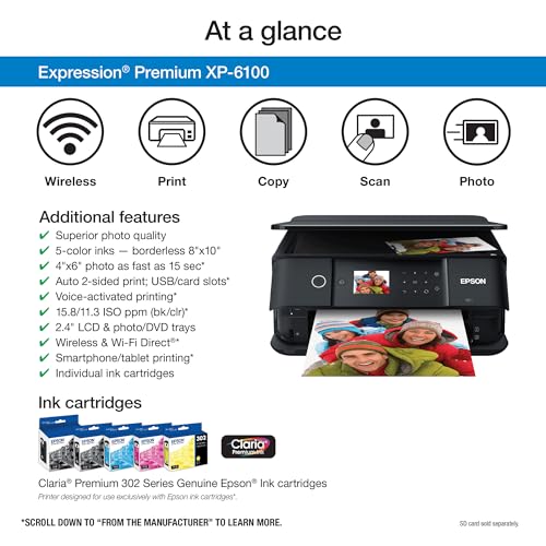 White Wireless All-in-One Supertank Printer with Scan, Copy and Auto 2-sided Printing Q557564