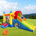 8 in 1 Large Inflatable Bounce Castle with Blower and Two Slides J5512