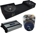 Compatible with 1999-2006 GMC Sierra Extended Cab Truck Dual 10 Sub Box Enclosure & Amp W913748