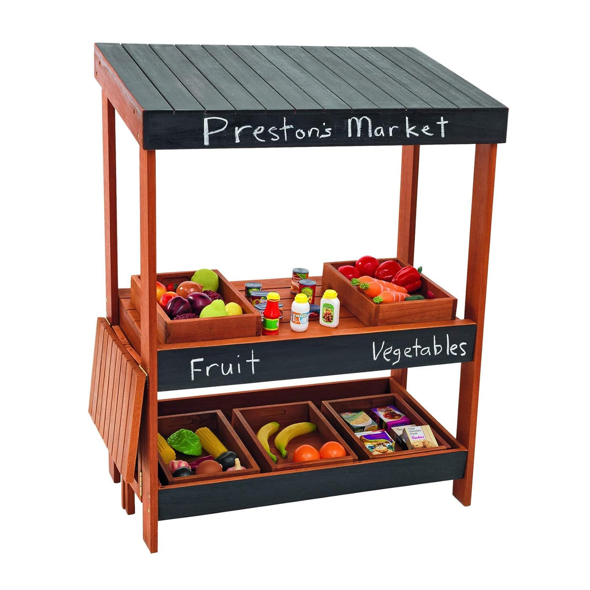 Wooden Kids Market Stand Q579