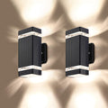 2 Pack LED Square Up and Down Lights Outdoor Wall Light P75541