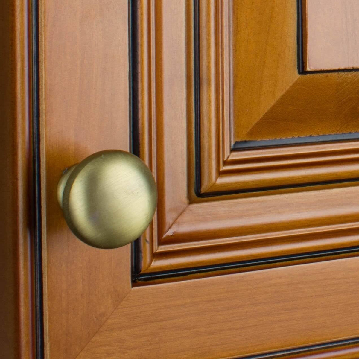 Satin Gold Round Cabinet Knobs Pack of 25 O84743