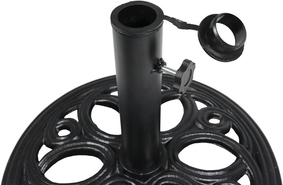Black 18-Inch Cast Iron Umbrella Base Stand A49429