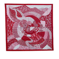 Red Multicolor Silk Scarf Muffler E219571