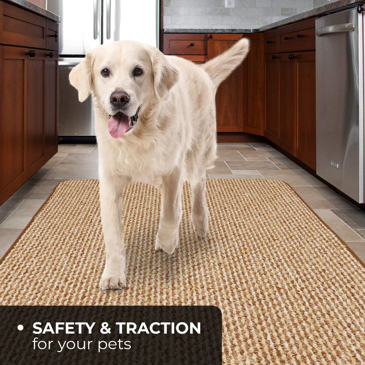 Skid-Resistant Carpet Runner Praline Brown 10 Feet X 36 Inches Q951