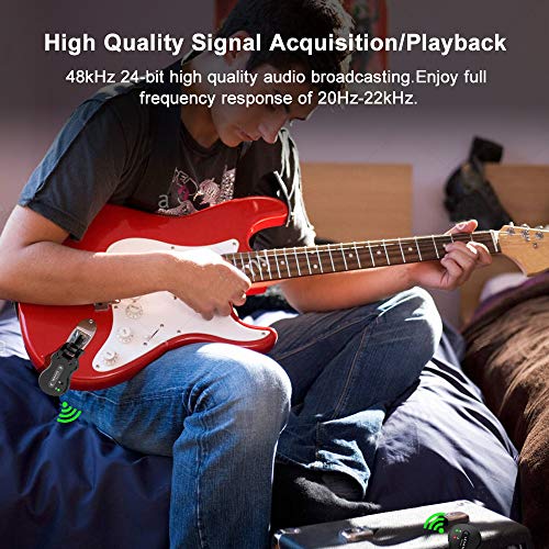 Black 5.8 Wireless Guitar Transmitter Receiver 4 Channels X314240