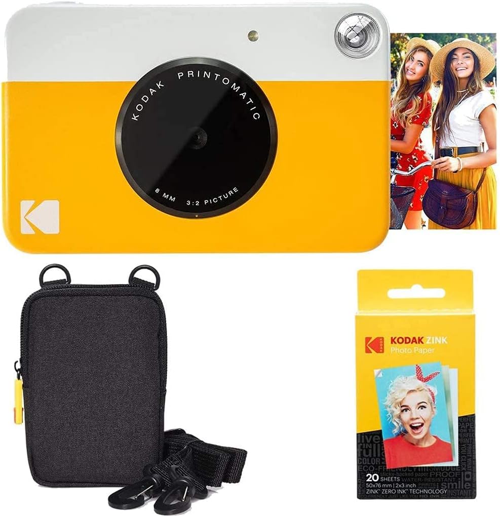 Grey Instant Camera with Zink Paper and Case Z296