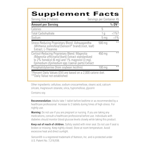 30 Tablets Supplement with Ashwagandha and L-Theanine Z613