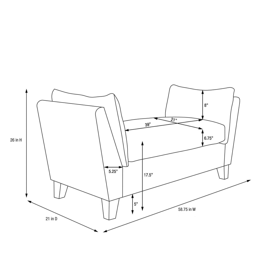 Modern Bench Gray H2333