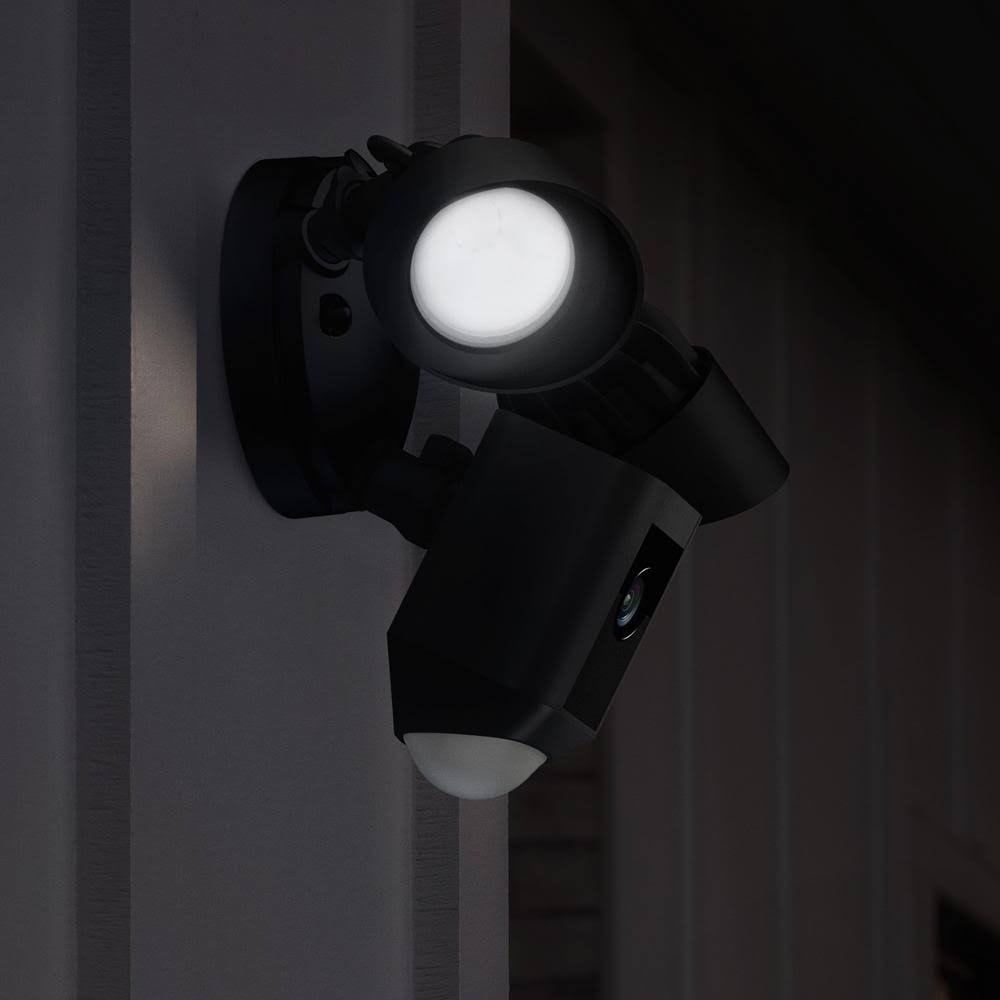 Black Outdoor Wi-Fi Cam with Motion Activated Floodlight (2-Pack) X25445