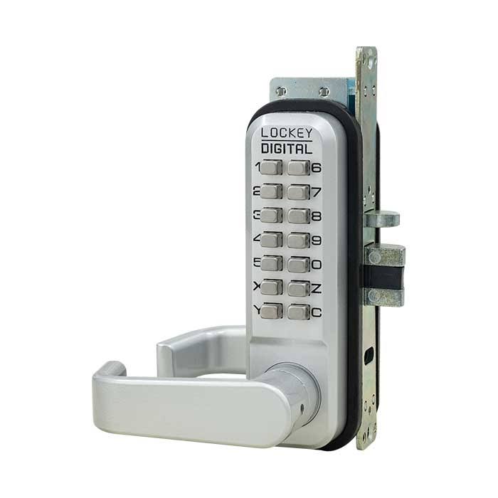 Mechanical Keyless Narrow Stile Lever Handle Lock with Double Sided Combination C19719