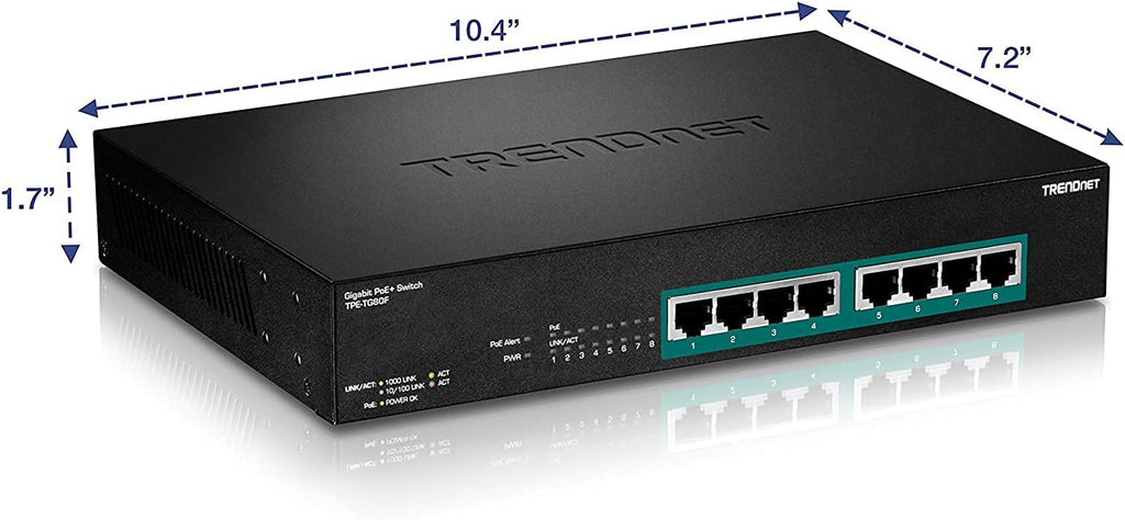 8-Port Gigabit PoE+ Ethernet Network Switch O854753