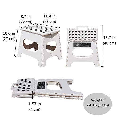 White Folding Step Stool 11" Height M9751