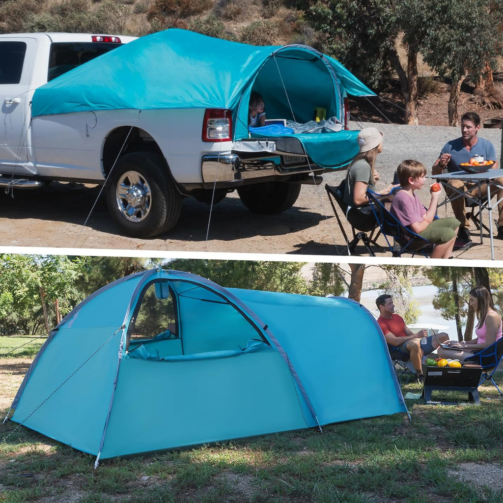Truck Bed Tent - Waterproof Double Layer Pop Up Tent for 5.5-8 Ft Pickup Truck Bed K9973