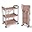 Black Folding Collapsible Service Cart P532