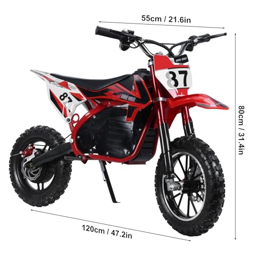 Red Black Electric Dirt Bike with 36V 500W Motor 10 Inch Wheels W836509