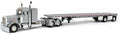 1/64 Silver Peterbilt 359 36" Flattop Sleeper with 53' Wilson Roadbrute Flatbed Trailer P392420
