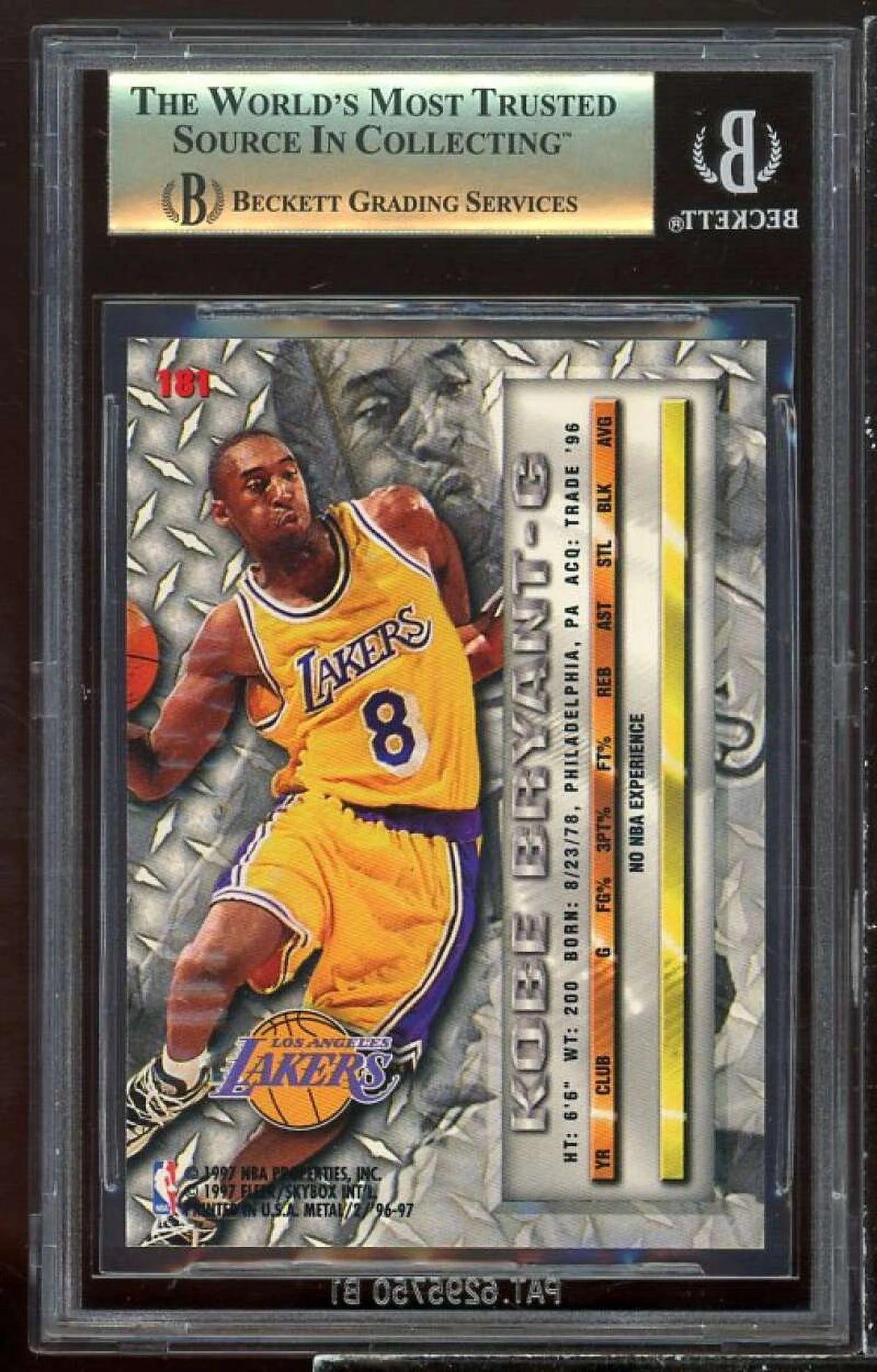 1996-97 Metal #181 BGS 9.5 Rookie Card W5792