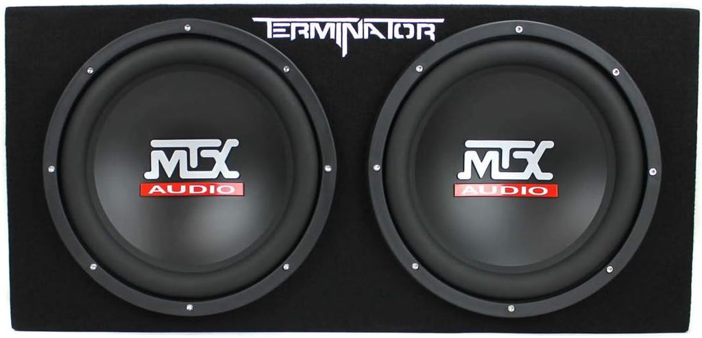 12-Inch Dual Loaded Car Subwoofer Enclosure with Amplifier and Wiring Kit E461732