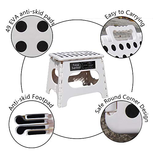White Folding Step Stool 11" Height M9751