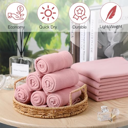 72 Pack 16 x 27 Inch Pink Hand Towels F10032