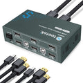 KVM Switch HDMI Dual Monitor, UHD4K@60Hz, 2 Computers Share 2 Monitors, 4 USB 2.0 ports, HDCP2.2 Q791