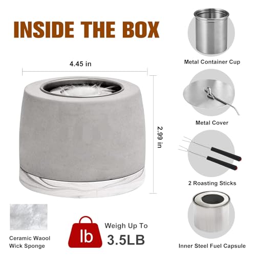 Concrete Tabletop Fire Pit Bowl with Extinguisher F36950