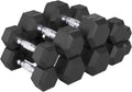 150 LB Hex Dumbbell Weight Set, Black C285