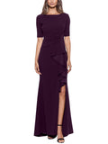 Ruched Maxi Evening Dress N714421