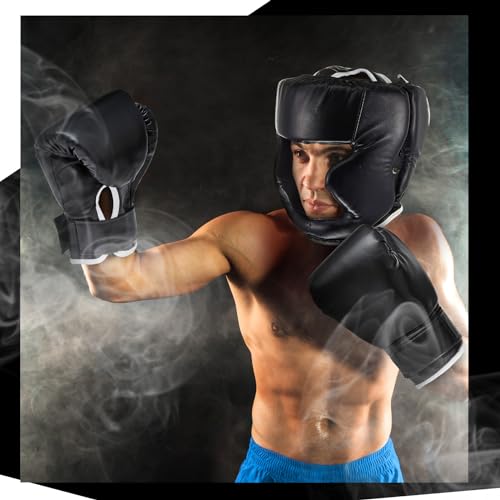 14 Pcs Boxing Set Including Boxing Gloves Headgear Helmet Punching Bag Hand Wraps Sport Mouth Guards Q590670