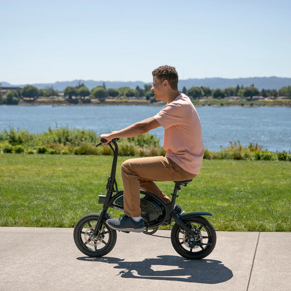 Black Folding Electric Bike D2086