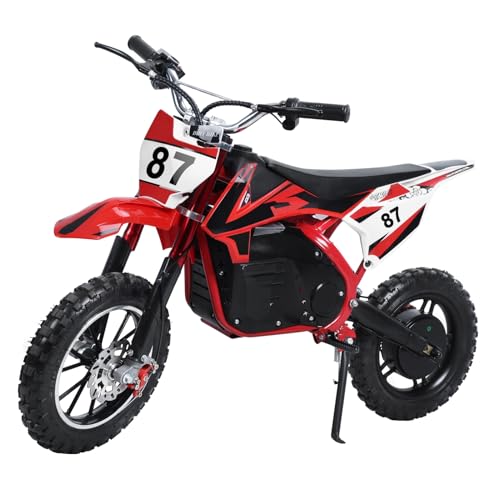 Red Black Electric Dirt Bike with 36V 500W Motor 10 Inch Wheels W836509