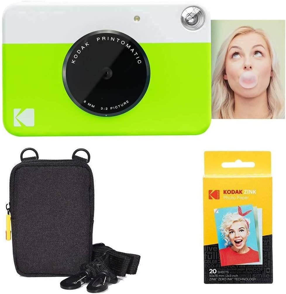 Grey Instant Camera with Zink Paper and Case Z296