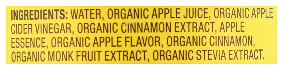 Organic Apple Cider Vinegar Drink Apple Cinnamon 16 fl oz Pack of 4 A61759