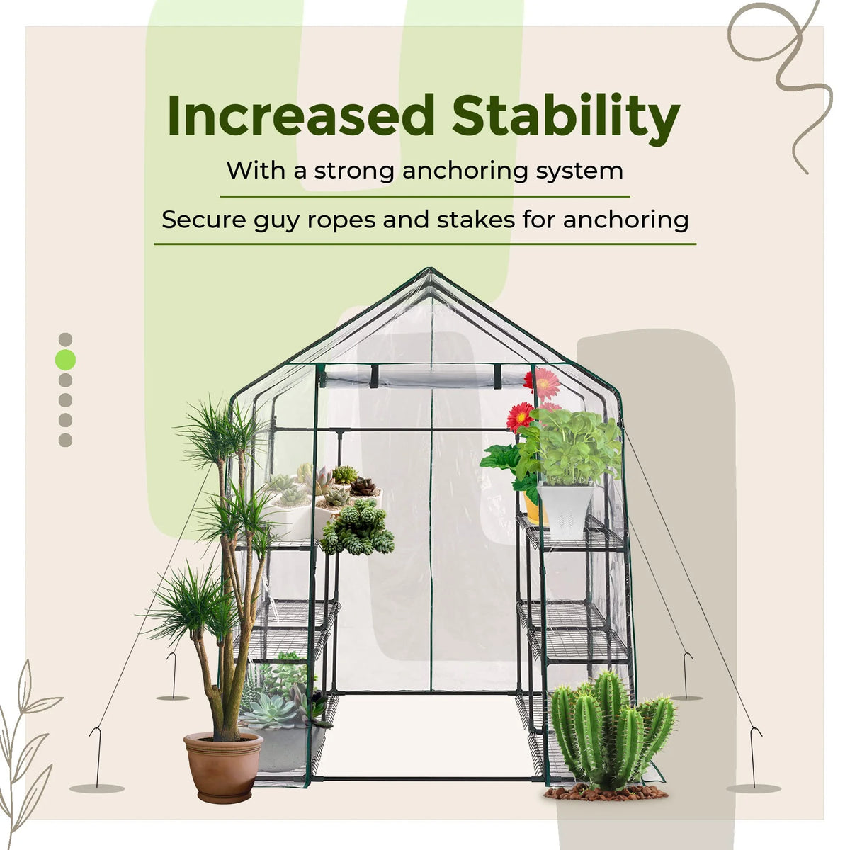 Walk-in Greenhouse with Plant Rack E5994