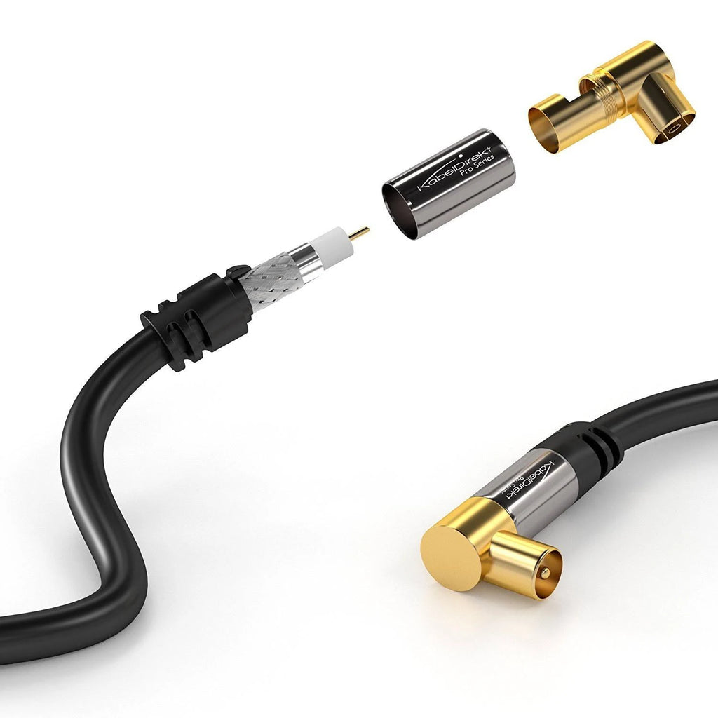 12.5M Coaxial Antenna Cable with Angle 90° (Male to Female, 75 Ohm) C611